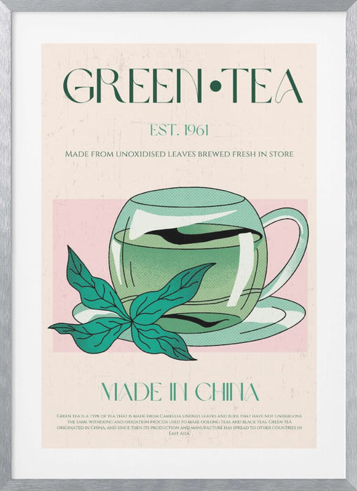 Green Tea  Framed Art Modern Wall Decor