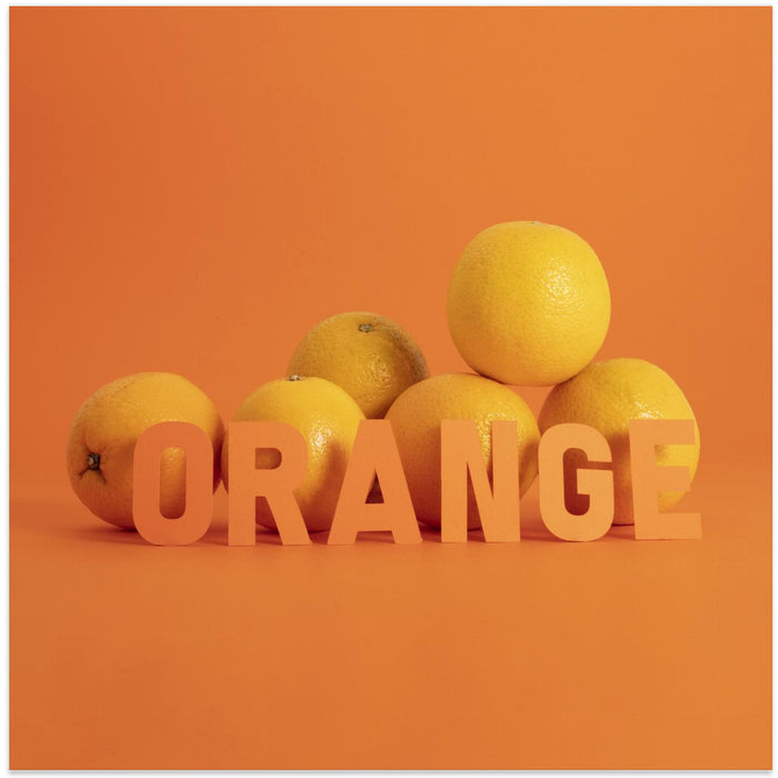 Orange.1 Square Poster Art Print by Julia Ramiro