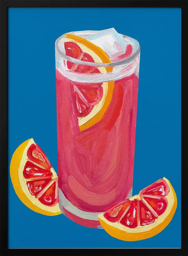 Grapefruit Paloma Blue - Alice Straker Framed Art | Home or Office Art