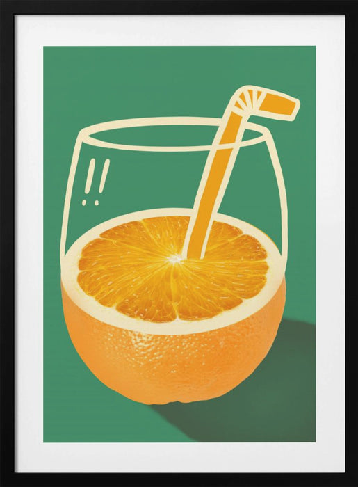Orange juice Framed Art Modern Wall Decor