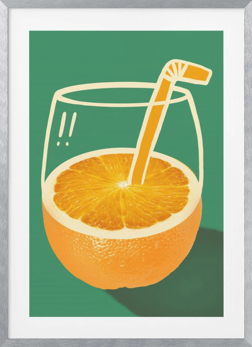 Orange juice Framed Art Modern Wall Decor