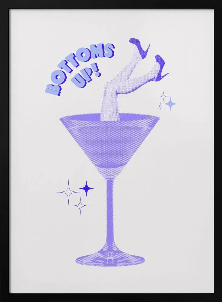 Cocktail Glam Dive - Athene Fritsch Framed Art | Home or Office Art