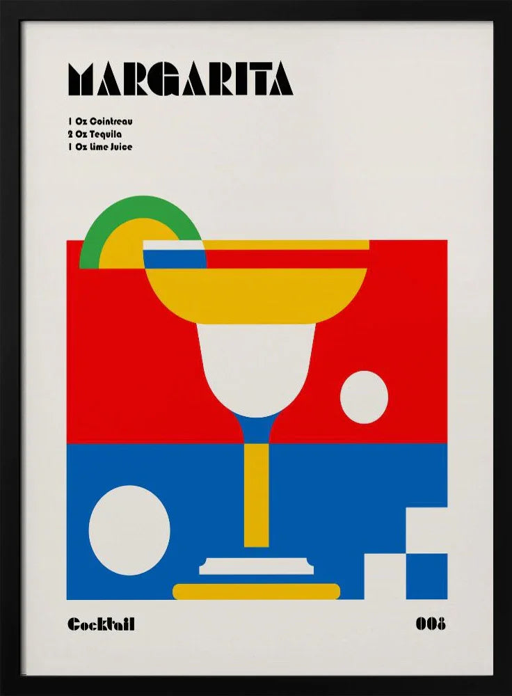 Margarita Bauhaus Cocktail - Retrodrome Framed Art | Home or Office Art