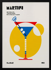 Martini Bauhaus Cocktail - Retrodrome Framed Art | Home or Office Art