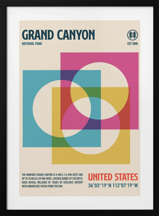 Grand Canyon National Park Travel Poster Framed Art Modern Wall Decor