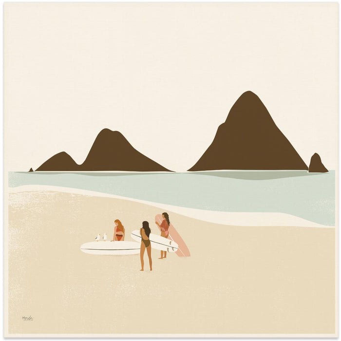 Surf Club Square Poster Art Print by Andi Bell Art