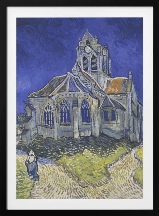 Vincent Van Gogh's the Church At Auvers (1890) Framed Art Modern Wall Decor