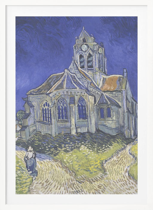 Vincent Van Gogh's the Church At Auvers (1890) Framed Art Modern Wall Decor