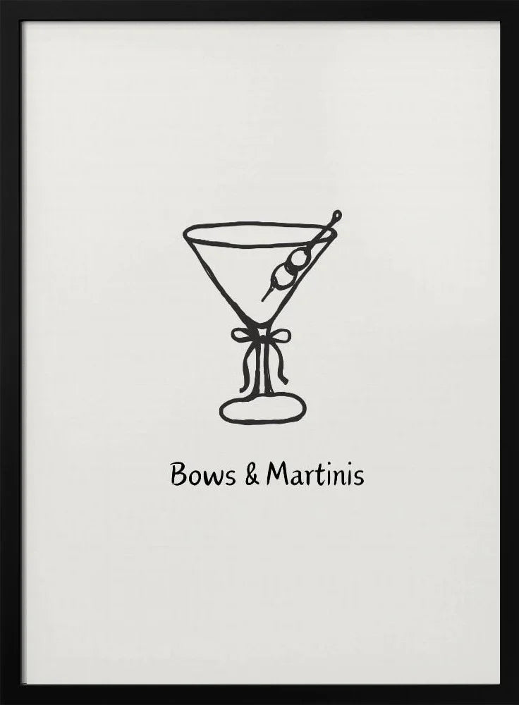 Bows & Martinis - ART of living Framed Art | Home or Office Art