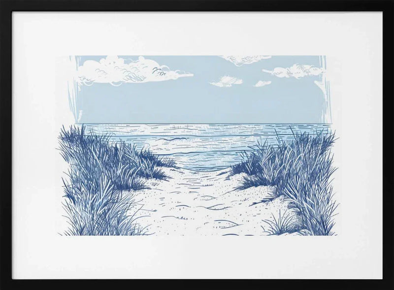 Beach Walk - Jolly and Dash Framed Art | Home or Office Art