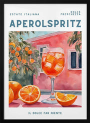 Aperol Spritz, Aquarell, Fresh - Ohkimiko Framed Art | Home or Office Art