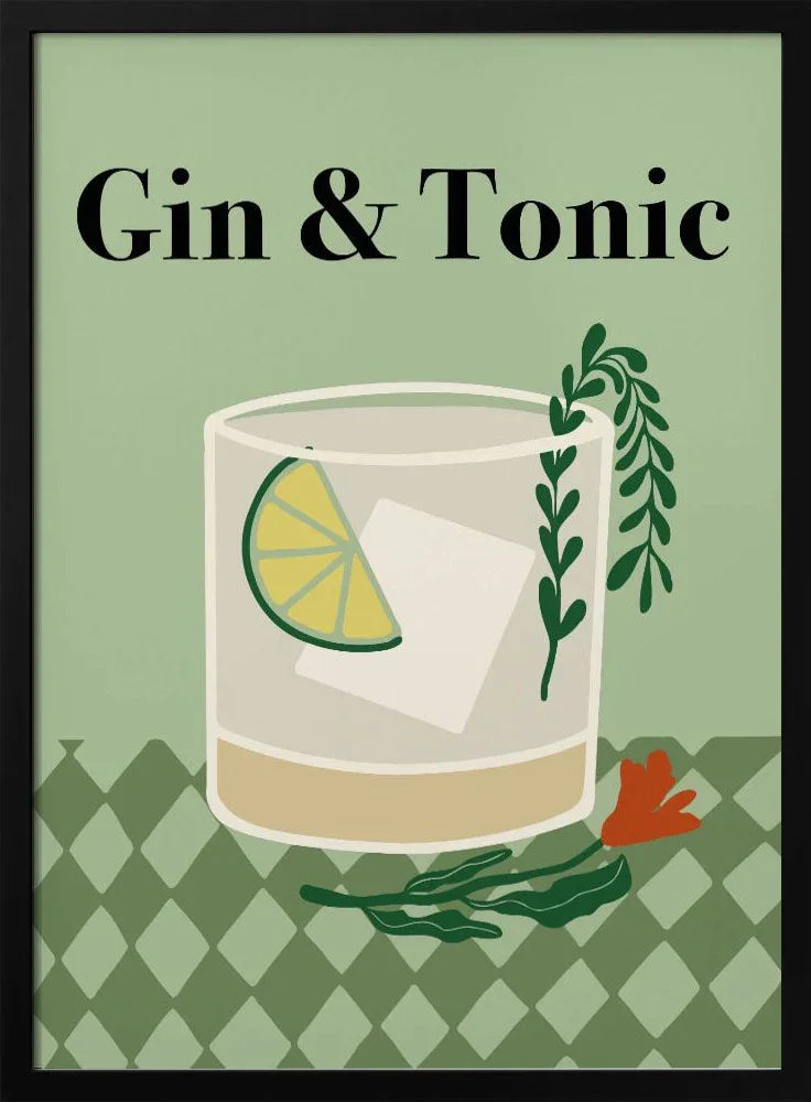 Gin & Tonic - Miho Art Studio Framed Art | Home or Office Art