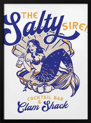 Salty Siren Cocktail Bar &amp; Clam Shack Mermaid - The Whiskey Ginger Framed Art | Home or Office Art
