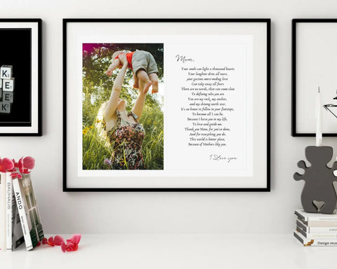 Mother’s Day gift custom picture frame text photo frame 