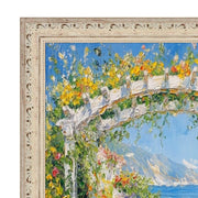 27x41 Frame White Wash Alabaster Bead Picture Frame