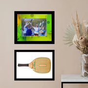 Pickleball Picture Frame: Black Wood Frame with Matting 5x7  ModernMemoryDesign.com 