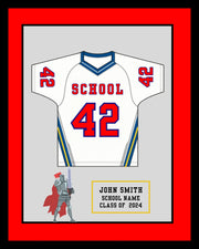 High School Lacrosse Senior Award Night Gift Idea - Jersey Frame Print  ModernMemoryDesign.com
