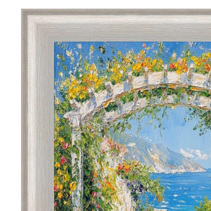 22x28 Frame  Contemporary Silver Brushed Modern Scoop Picture Frame