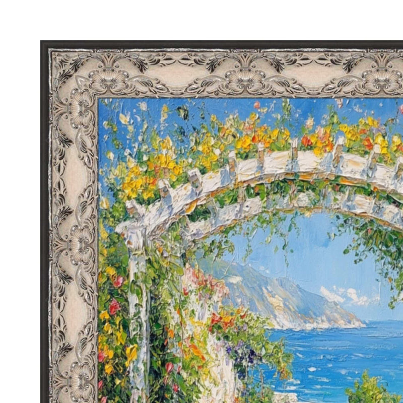 20x40 Frame Vintage Antique Alabaster White Wash Picture Frame