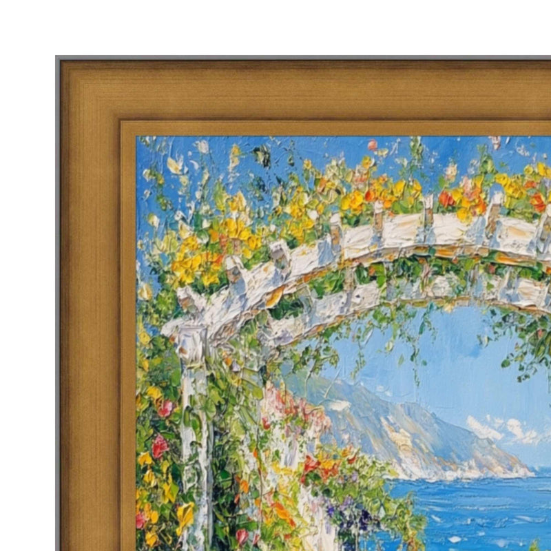 Industrial Gold Metal Slope Picture Frame 