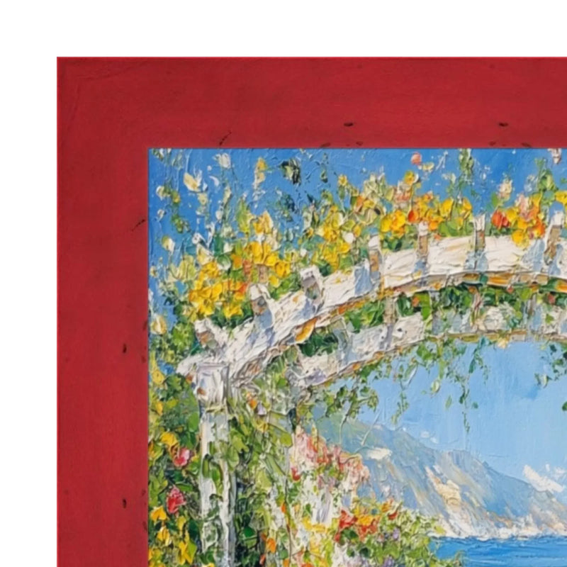 24x48 Frame Modern Red Burl Wood Flat Picture Frame