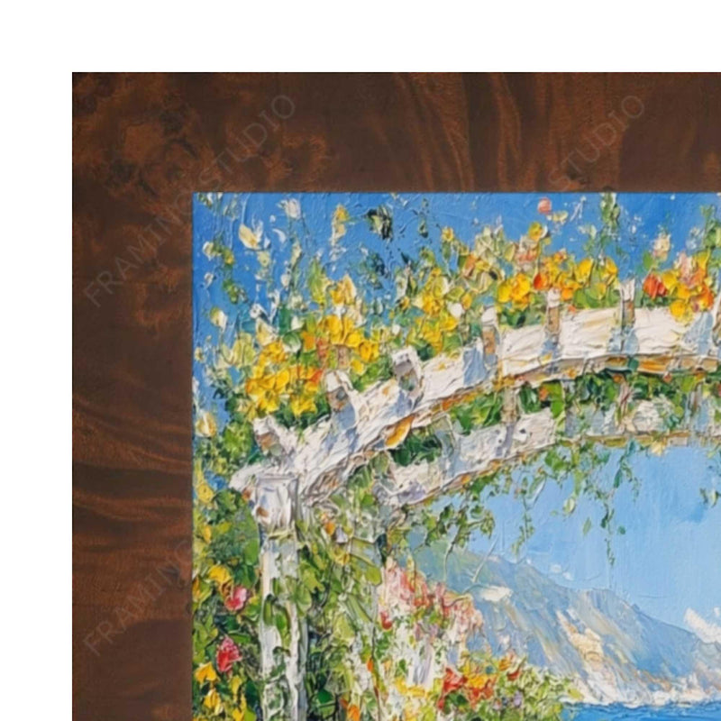 40x60 Frame Brown Coffee Burl Wood Flat Picture Frame