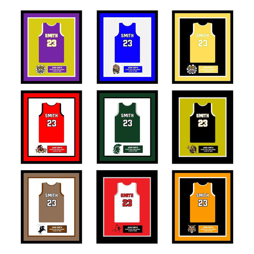 High School Football Basketball Baseball Senior Jersey Frame
