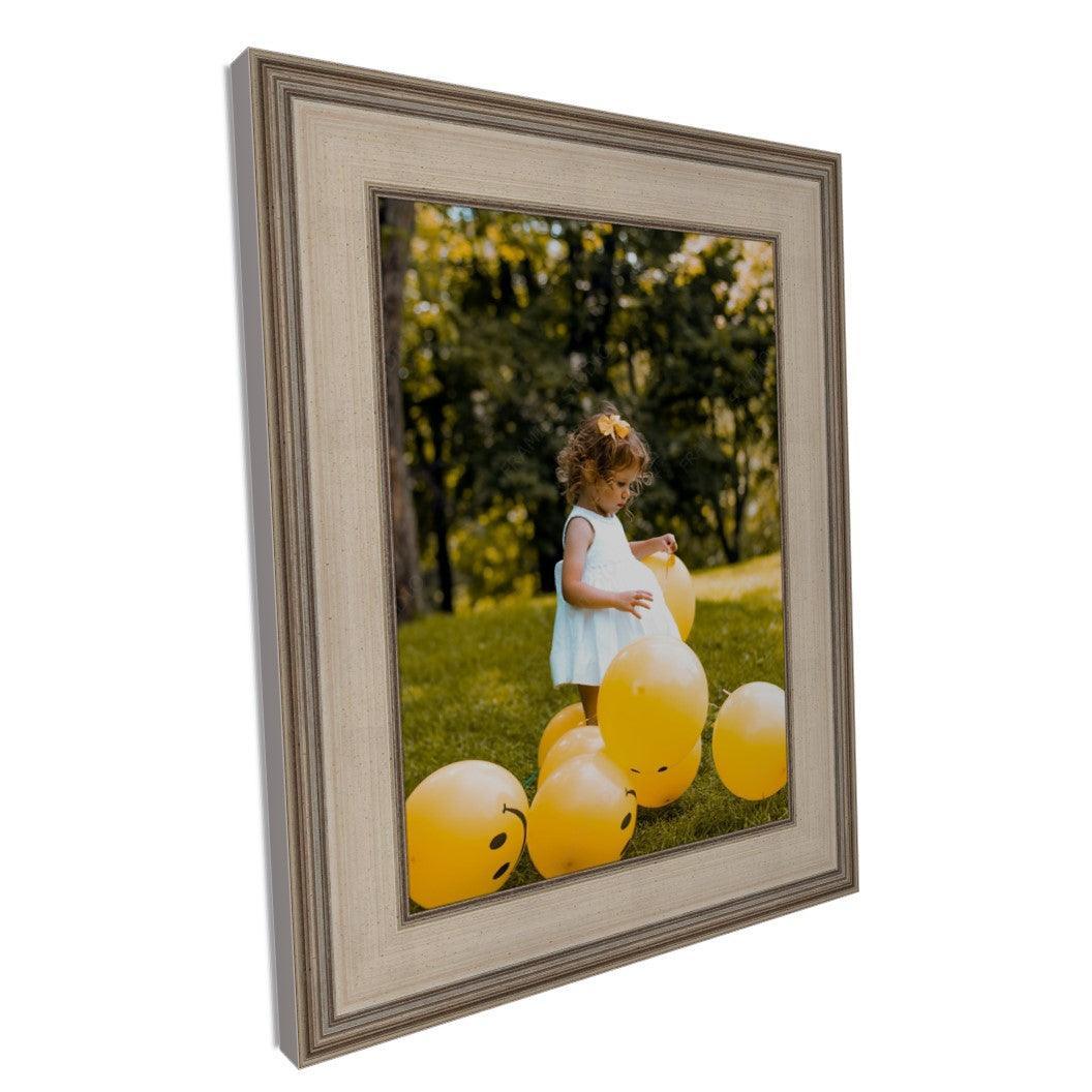 3 Inch Wide Silver Traditional Picture Frame with Classic Style