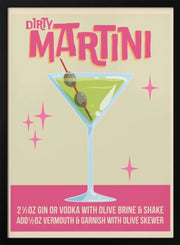 Dirty Martini Cocktail 01.png - WallChart Art Studio Framed Art | Home or Office Art