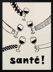 Santé Wine Party with Friends - Rio Soléy Framed Art | Home or Office Art