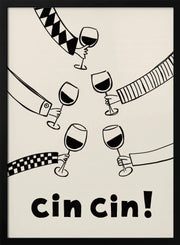 Cin cin! Wine Party with Friends - Rio Soléy Framed Art | Home or Office Art