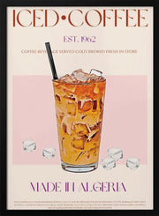 Refreshing Glass of Iced Coffee - Nazma Khokhar Framed Art | Home or Office Art