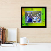 Pickleball Picture Frame: Black Wood Frame with Matting 5x7  ModernMemoryDesign.com 