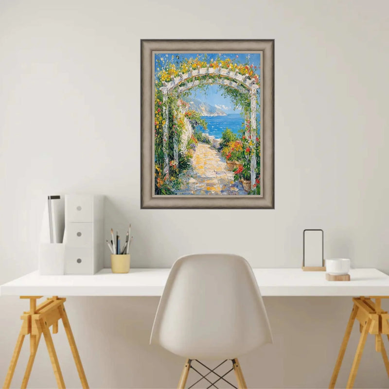 32x24 Frame Industrial Silver Metal Slope Picture Frame