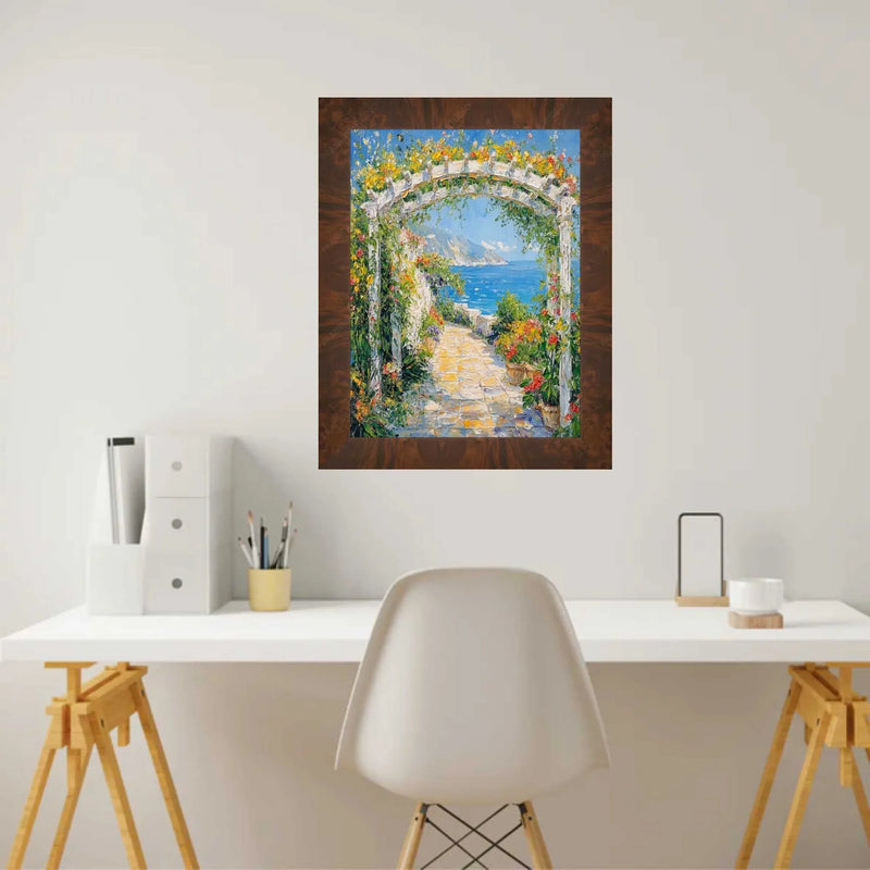 11x14 Frame Brown Coffee Burl Wood Flat Picture Frame