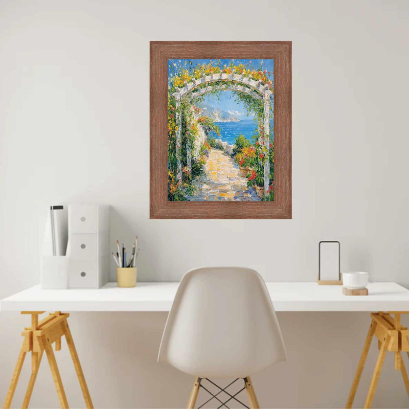 36x48 Frame Rust Brown Grain Barnwood Picture Frame