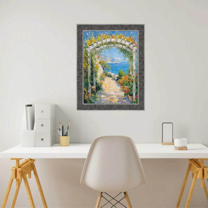 12x14 Frame Rustic Wood Black Silver Picture Frame