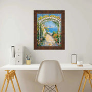 36x36 Frame Brown Coffee Burl Wood Flat Picture Frame