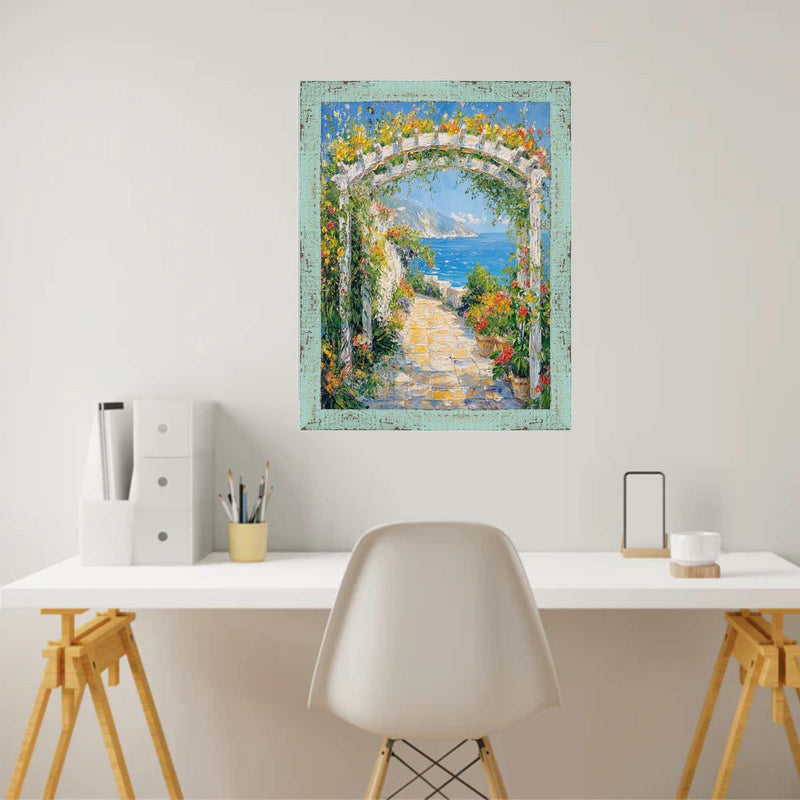 16x24 Frame Slim Teal Seaspray Chabi Chic Farmhouse Rustic Picture Frame