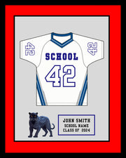 High School Lacrosse Senior Award Night Gift Idea - Jersey Frame Print  ModernMemoryDesign.com