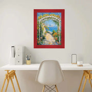 12x24 Frame Modern Red Burl Wood Flat Picture Frame