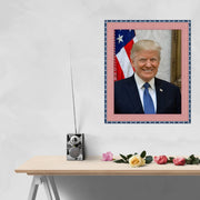 Donal Trump Red White and Blue Picture Frame Wall Hanging MADE IN USA  ModernMemoryDesign.com 