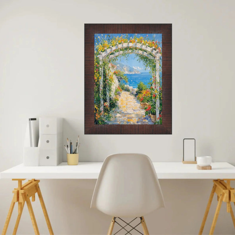 19x27 Frame Wood Grain Mahogany Ven Slope Picture Frame