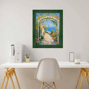 Green Burl Wood Flat Picture Frame 