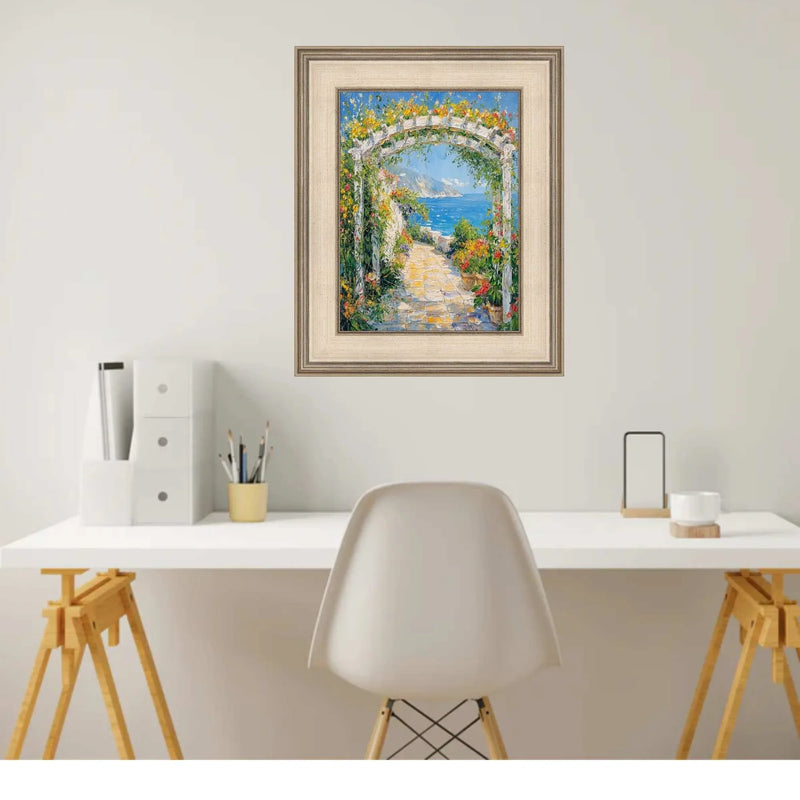 13x16 Frame  Contemporary Wide Silver Leaf Flat Panel Picture Frame