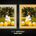 two pictures of a little girl holding a bunch of balloons