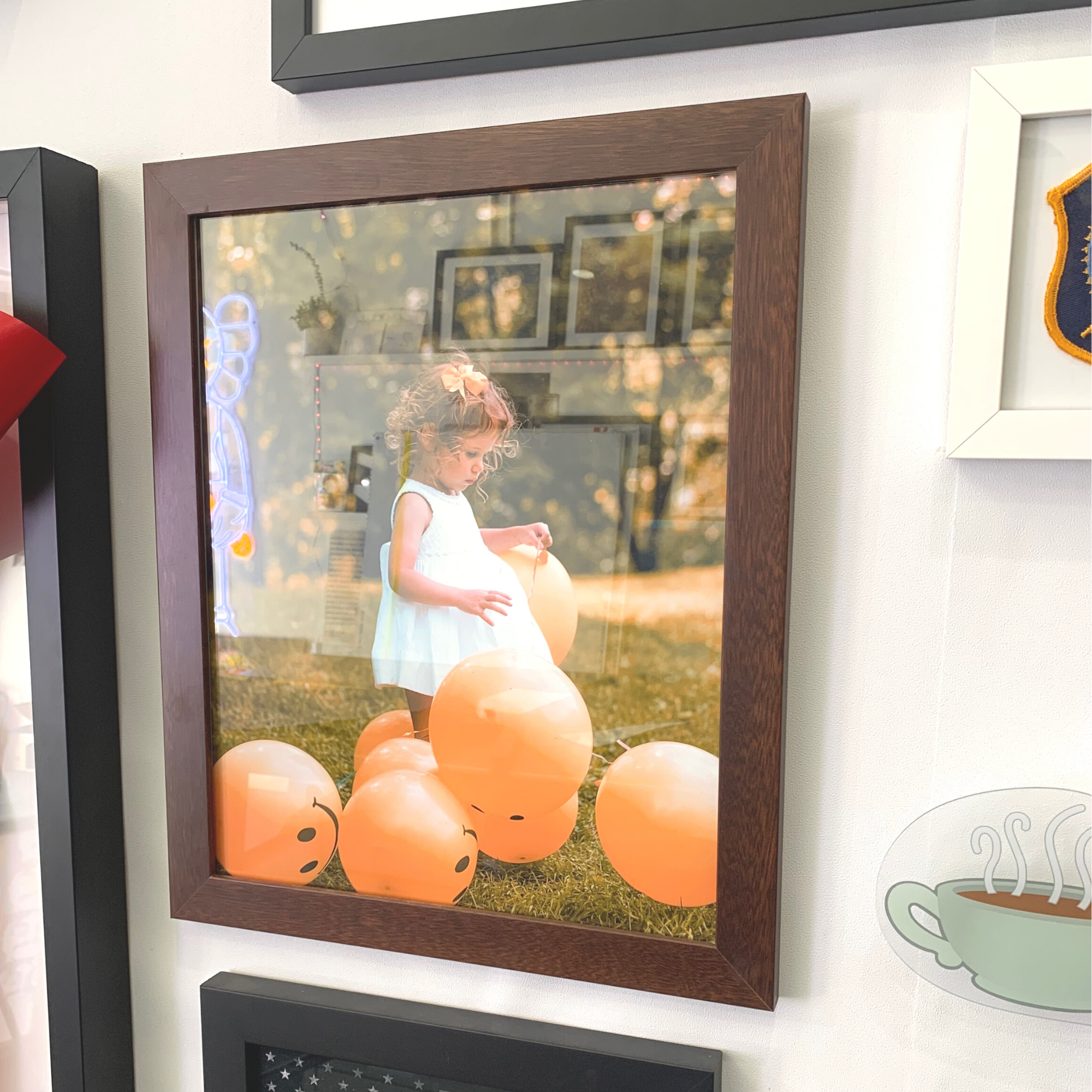 40x27 Dark Walnut Picture Frame | Modern Wood Frame