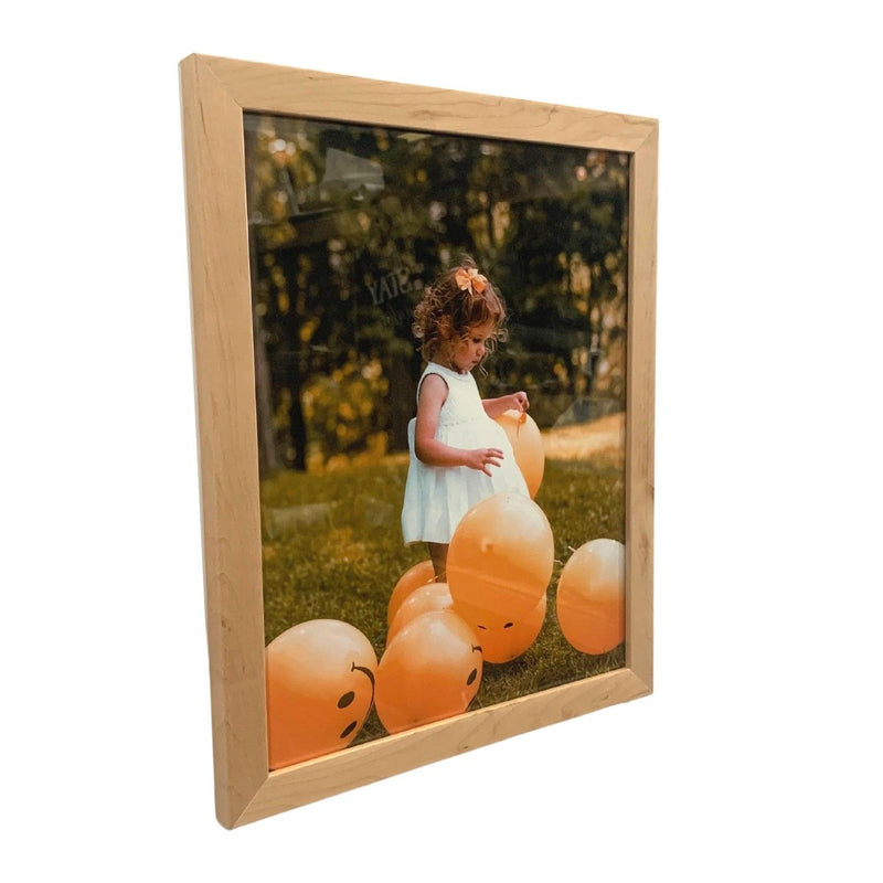 Natural 42x47 Wood Picture Frame Acrylic Glass - Oversize Light Wooden Frame
