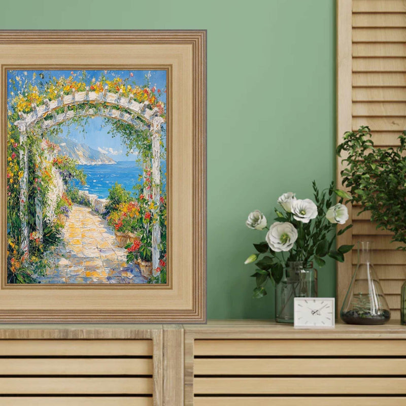 40x40 Frame Wide Antique Silver Gold Wash Picture Frame