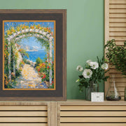 9x9 Frame Wide Black Antique Gold Picture Frame